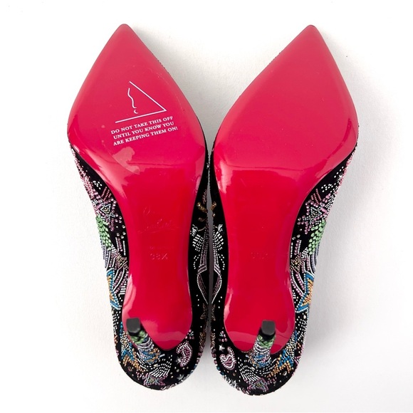 NWOB Christian Louboutin Multicolor Embellished Heels - Picture 13 of 14